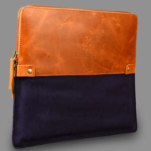 Housse pour ordinateur portable en cuir véritable, motif imprimé, personnalisable avec logo, pour voyages d'affaires, luxe - Product Image 3
