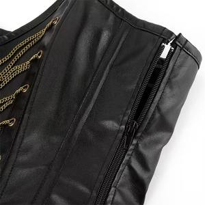 Corset en cuir véritable de qualité supérieure pour femme, en peau d'agneau souple, gaine amincissante, bustier tendance, fournisseur pour commandes en gros OEM - Product Image 5