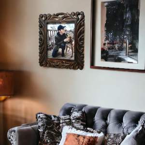 Cadre photo en bois massif naturel, design minimaliste moderne, pour bureau, décoration intérieure contemporaine - Product Image 4