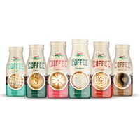 Boisson au café de marque privée du Vietnam Café Caramel Bouteille en verre de 290ml NAWON OEM Vente en gros à bas quantité minimale de commande Échantillon gratuit ISO HALAL BRC