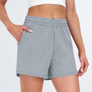 Shorts de survêtement en molleton de coton tendance pour femmes, taille haute, élastiques, de haute qualité - Product Image 4