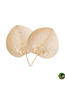 Éventail en bambou souvenir du Vietnam, tissé à la main en feuille de palmier, objet décoratif pour la maison et accessoire de rafraîchissement - Product Image 2