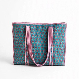 Bohemian Straw <b>Tote</b> Bag Women Blue Floral Pattern Summer <b>Beach</b> Shoulder Handbag <b>Beach</b> <b>Tote</b> Bag Floral Pattern Handbag Women - Product Image 2