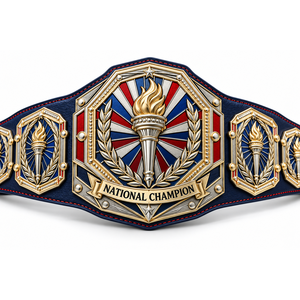 Cinturón de Campeonato Personalizado Liberty Torch para Lucha Libre, Boxeo, MMA, Placas Metálicas, Logotipo Personalizado, Fabricante OEM, TRX-WS063, Unisex - Product Image 3