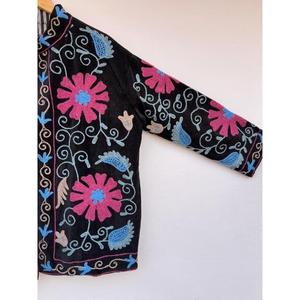 Natural Velvet Suzani Autumn Winter Handmade Embroidered Eco-Friendly Reversible Regular <b>Jacket</b> Cotton Coat One Size - Product Image 5