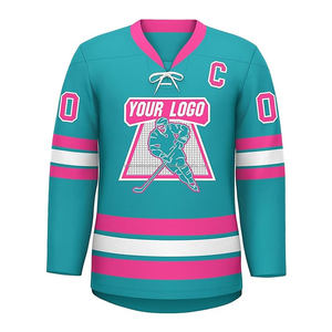 Maillot de hockey sur glace en polyester unisexe sur mesure conception libre avec impression par sublimation pour vêtements de hockey sur glace unisexes - Product Image 1