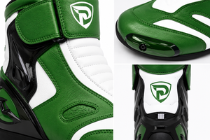 Botas de Motociclismo Dumela, Color Verde Blanco, Cuero Genuino, Transpirables, Impermeables, Protectoras, para Todas las Estaciones, Deportivas - Product Image 2