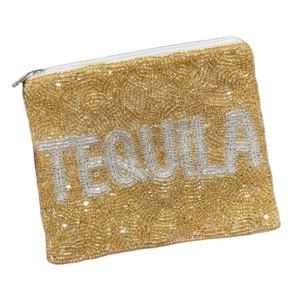 Porte-monnaie perlé en corne de créateur à la mode brodé à la main perlé plein d'anxiété pochette perlée pour Noël ou le jour du match - Product Image 2