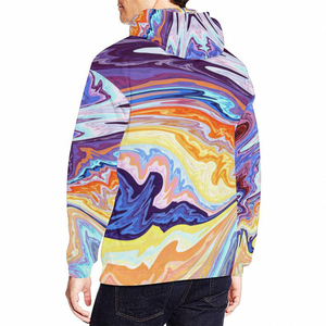 เสื้อฮู้ดผู้ชายแบบขายส่ง พิมพ์ลายแบบซับลิเมชั่น ออกแบบเองได้ เสื้อสเวตเตอร์สีพื้นสำหรับผู้ชาย สั่งทำได้ - Product Image 4