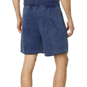 Nouveauté 2026 : Shorts décontractés pour hommes, style High Street, délavés à l'acide, en tissu déchiré, avec logo personnalisé, vente en gros, motif uni - Product Image 5