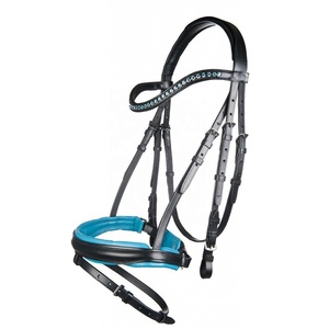 Bridas para montar a caballo de cuero acolchado al por mayor Bridas para montar a caballo de cuero genuino - Product Image 1