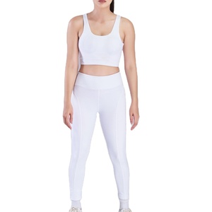 Ensemble de sport 2 pièces pour femme : soutien-gorge de sport et short, uni, manches courtes, sans couture, anti-boulochage, tenue de gym 2026 - Product Image 4
