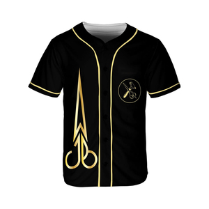 Camiseta de Trabajo Personalizada con Logotipo de Barbería, Diseño de Tijeras en Negro y Dorado, Sublimación, Lavable, Poliéster - Product Image 1