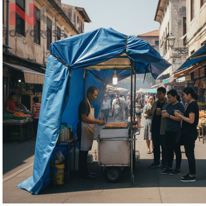 Bâche haute résistance pour couvrir les stands de marché, les chariots alimentaires et les boutiques de bord de route, pour la protection et la mise en place temporaire de marchés. - Product Image 3