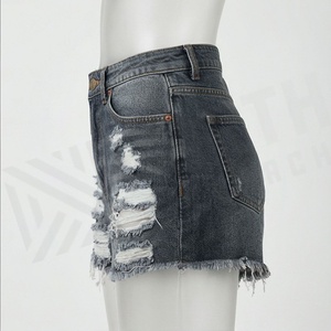 Shorts en jean tendance pour femmes, taille basse, coupe slim, grandes tailles, couleur personnalisable, style décontracté streetwear pour femmes - Product Image 3