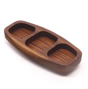 Plateau à fruits secs en bois en forme de bateau, design unique, qualité supérieure, article de vaisselle moderne, très demandé. - Product Image 4