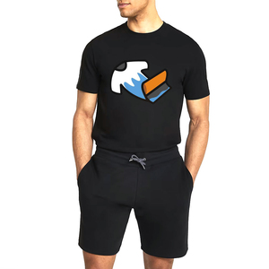 Conjuntos de Shorts de Playa Personalizados para Hombre, Transpirables, con Estampado, Camiseta de Manga Corta y Shorts, Tallas Grandes, 100% Algodón, Secado Rápido - Product Image 3