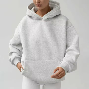 Drop Shoulder Pullover Sweatshirt <b>Women's</b> Oversized <b>Hoodie</b> Solid <b>Pink</b> Wholesale Price <b>Women's</b> Winter Wear Oversized <b>Hoodie</b> - Product Image 4