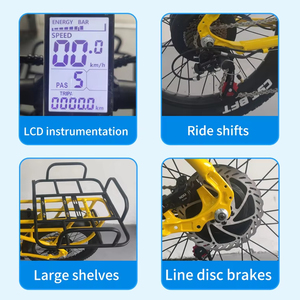 Bicicleta eléctrica de aleación de aluminio con freno de disco de 20 pulgadas, 48V 15ah * 2 baterías de litio duales, para reparto y transporte de carga - Product Image 6