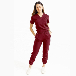 2026 Custom Fashion Medical <b>Scrubs</b> <b>Set</b> Soft Stretchy Nurse Hospital Uniform for Staff with Custom Logo - Product Image 1