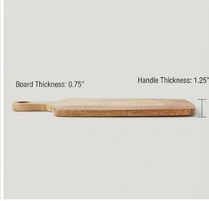 เขียงไม้รูปทรงสี่เหลี่ยมผืนผ้าพร้อมด้ามจับกระดานหนา0.75 1.25ในที่จับ - Product Image 3