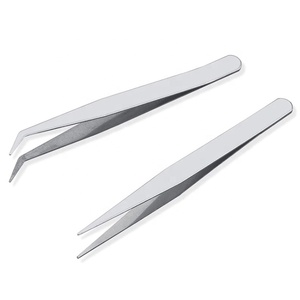 Pinzas para Pestañas de Acero Inoxidable, Puntiagudas, de Precisión, Duraderas, Lisas, Antiestáticas, con Agarre Perfecto para Mujeres - Product Image 3