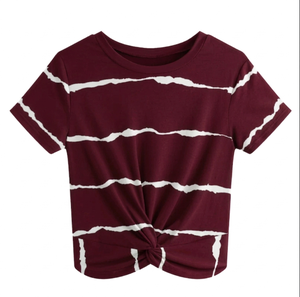 Camiseta de Verano para Mujer, Corte Regular, Cuello Redondo, Estilo Casual, Diseño Liso, Manga Corta, Calidad Superior, Detección de Agujas - Product Image 1