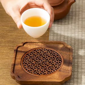 Best-selling Custom square Hollow <b>Wooden</b> <b>Coasters</b> Are Suitable for Office Tea Tables - Product Image 1
