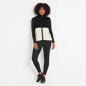 <b>Women's</b> Black White <b>Sherpa</b> Fleece Vest Two Tone Color Block Stand Collar Full Zip Fluffy Thermal <b>Gilet</b> Bodywarmer Outerwear OEM - Product Image 4