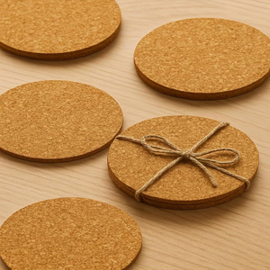 Posavasos antiescaldantes, tapete con forma de corazón, posavasos para bebidas, taza, posavasos decorativos de corcho, juego de 6 - Product Image 6