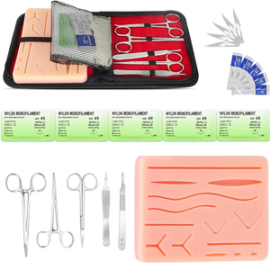 Kit de Primeros Auxilios Básico para Productos Quirúrgicos, para Entrenamiento de Estudiantes de Medicina, Instrumentos de Acero Inoxidable de la Mejor Calidad, Kits de Sutura - Product Image 1