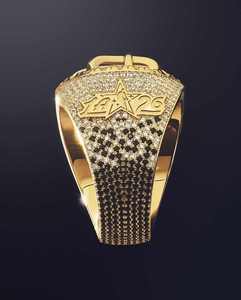 Hip Hop <b>Iced</b> Out Moissanite <b>Ring</b> 925 Sterling Silver Gold Plated Round Brilliant Cut Championship Style Jewelry - Product Image 1