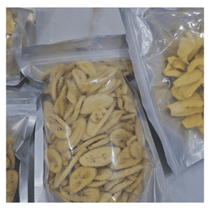 Dried banana chips Packing 250 grams natural ring cuts for cereal topping and ice cream bars, sourced from Vietnam farms - Product Image 1