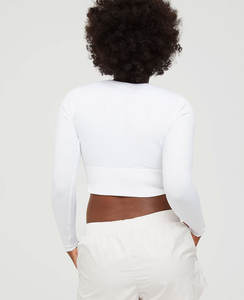 Hauts pour femmes hauts sexy pour femmes chemises col montant solide bambou haut court chemises doux et respirant bambou Viscose Jersey - Product Image 5