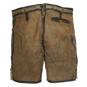 Shorts en cuir suédé véritable pour homme, style Lederhosen bavarois Oktoberfest, sur mesure, écologiques, à taille mi-haute, traditionnels, avec devant uni - Product Image 3