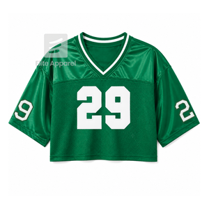 Camiseta personalizada de la hermandad Iota Phi Lambda con cuello en V, color sólido, manga corta, verde y blanca, estilo casual para mujer, de malla de poliéster. - Product Image 2