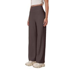 Pantalons de yoga personnalisés pour femmes, pantalons de sport à jambes larges, pantalons de yoga taille haute, leggings évasés pour femmes - Product Image 5