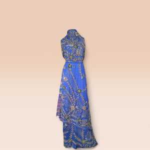 Hot Pink Luxury Beaded George <b>Fabric</b> with Silver Cutwork Embroidery for Nigerian Wedding & Party Wear - Product Image 4