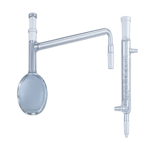 Aparato de Destilación de Laboratorio con Condensador Graham, Juntas Intercambiables y Tapón de Vidrio - Product Image 1