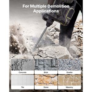 Jeu de ciseaux à marteau perforateur SDS Plus 4 pièces - Ciseaux à pointe plate, ciseaux à angle et ciseaux à spade, traités thermiquement pour la maçonnerie - Product Image 6