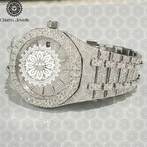 Reloj de Lujo para Mujer Charm_Jewells, 40 mm, Redondo, Analógico, de Cuarzo, con Correa de Acero Inoxidable, Esfera de Cristal de Zafiro y Bisel de Diamantes - Product Image 4