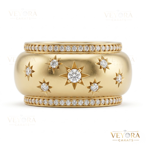 Bague Oura en argent sterling 925 massif avec étoile céleste en moissanite, couvre-bague décoratif, bijou de luxe protecteur - Product Image 1