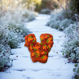 Chauffe-pieds tricotés à la main avec un motif de fleurs colorées - Product Image 2