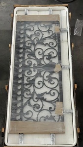 European Cast Iron DIY Balustrade Panel Floral Scroll Design Wall-Mounted Balcony Railing Insert Traditional Style Outdoor Villa - Product Image 5