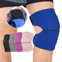 Genouillère respirante et ajustable en néoprène perforé avec protection enveloppante en éponge pour la danse, le yoga et le soutien des genoux lors des positions accroupies