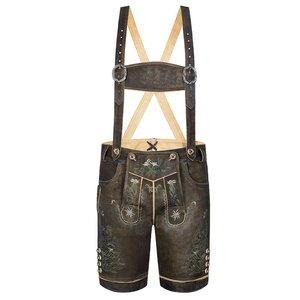 Shorts en cuir classiques pour hommes, style Lederhosen, design traditionnel allemand écologique pour les célébrations festives et culturelles - Product Image 1