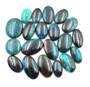 Cabochon de shattuckite naturelle, lot de pierres précieuses de forme ovale, pour la création de bijoux, pierre de shattuckite 100% naturelle de qualité supérieure - Product Image 4