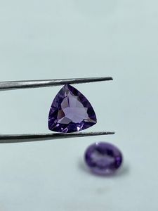 Pierre précieuse améthyste naturelle, coupe ovale, pierre non montée, 6,49 carats, 2 pièces pour la fabrication de bijoux - Product Image 6