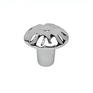Traditional Brass Cabinet Knob Round Flower Design Durable <b>Kitchen</b> Furniture Handle Drawer Use Eco-Friendly Unique Design - Product Image 3