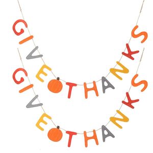 Ensemble de 2 bannières colorées « Give Thanks » de 68 pouces de long pour la décoration de la maison, la récolte, l'automne ou la table de Thanksgiving - Product Image 2